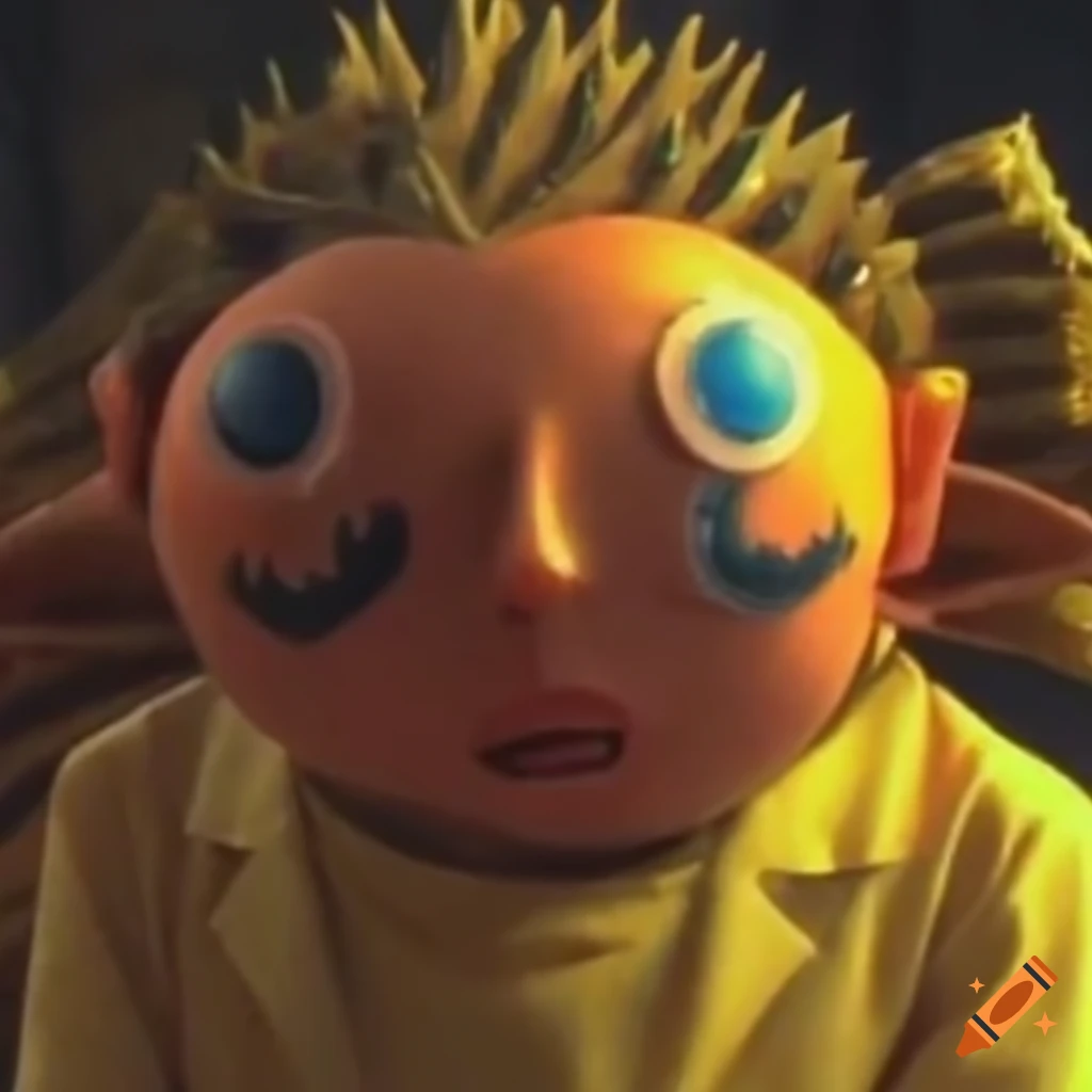 Frank Sidebottom's face on King Ghidorah