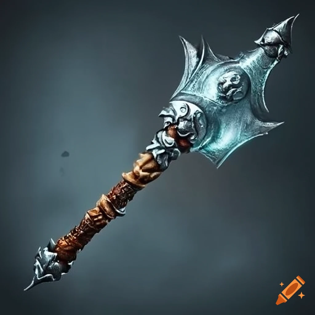 Mythic elite mithril flange mace weapon