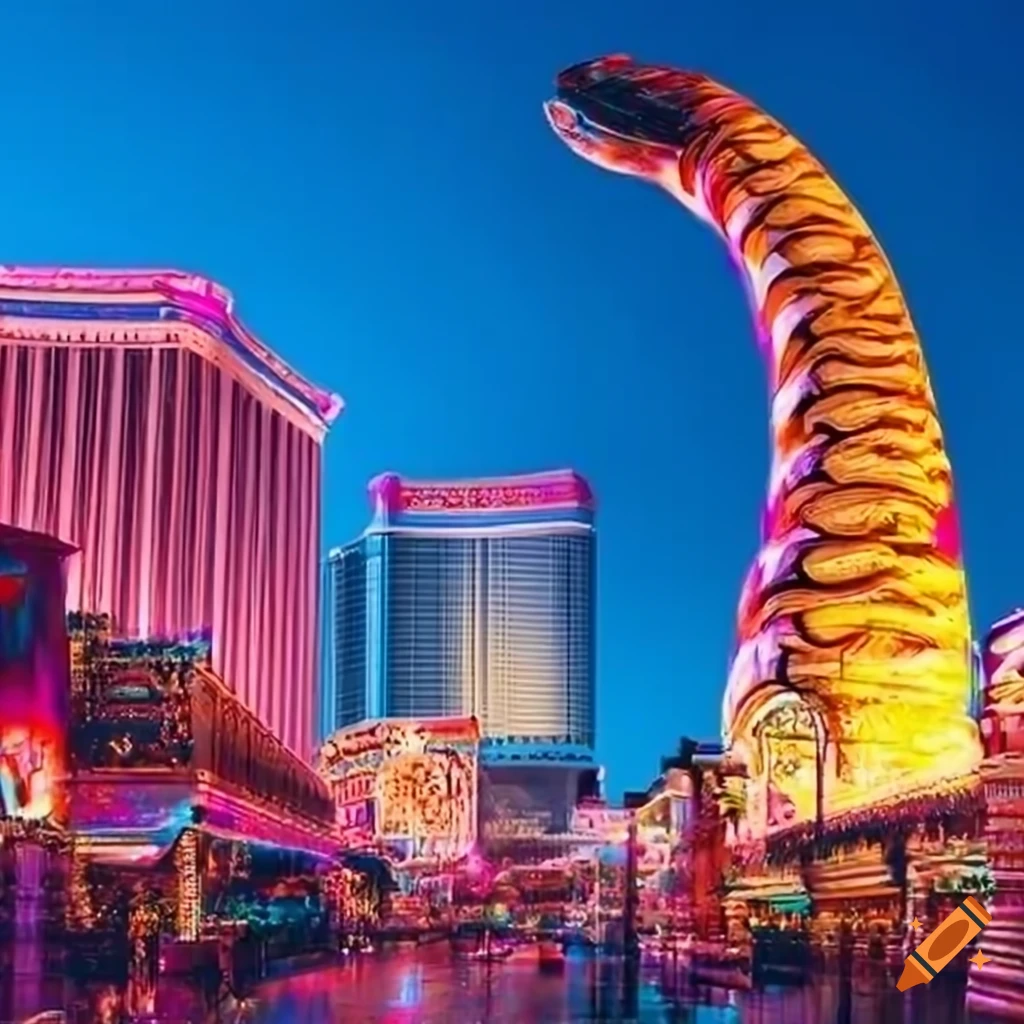 Colorful Las Vegas strip in a magical candy land setting