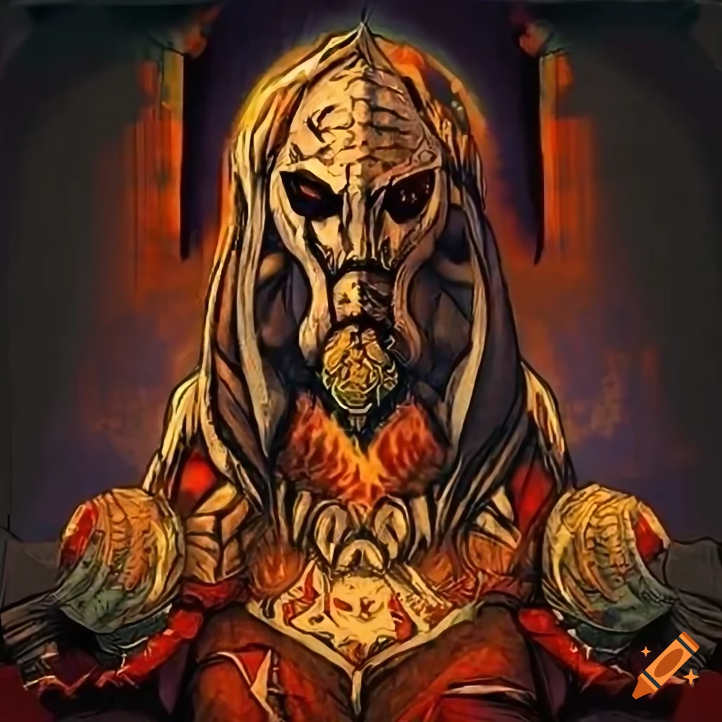 Skyrim concept art with a propaganda style