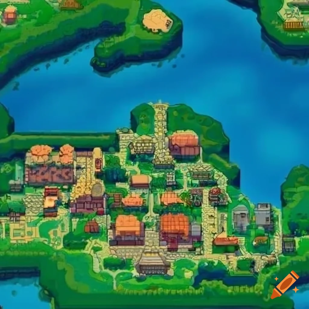 Pokemon town map on Craiyon