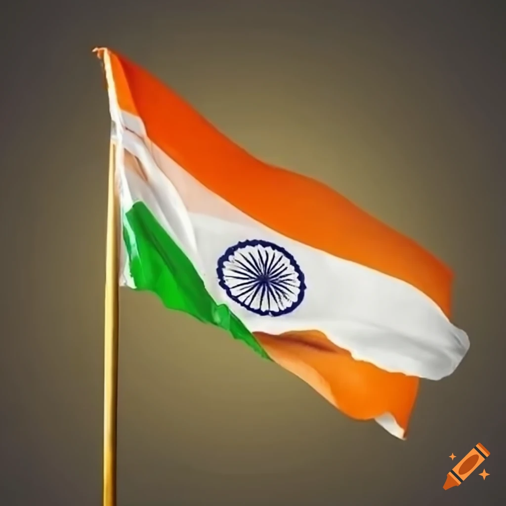 Celebrating 77th Indian Independence Day with a flag