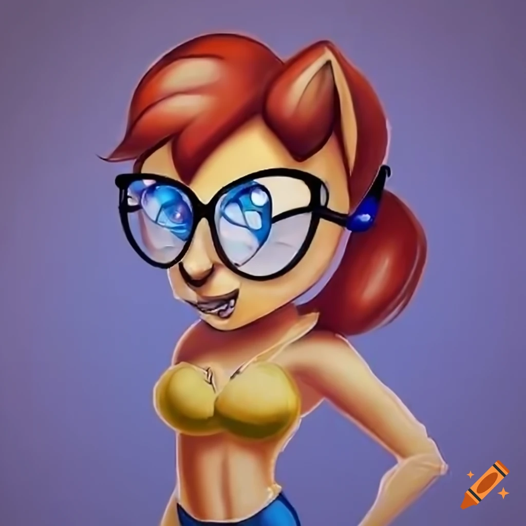 Sally acorn wearing small spectacles