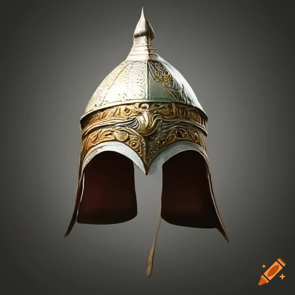 Persian helmet on the right side