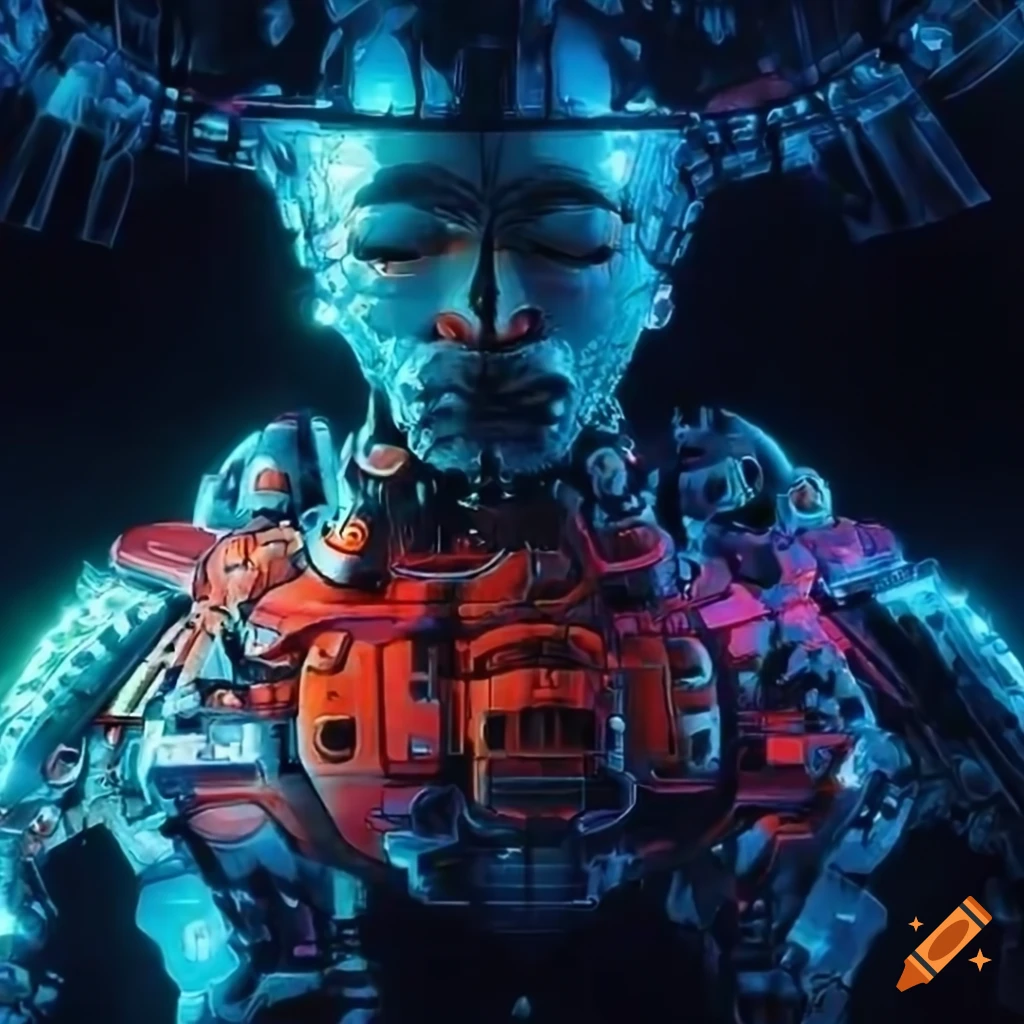 Organic machine art inspired by 70s sci-fi
