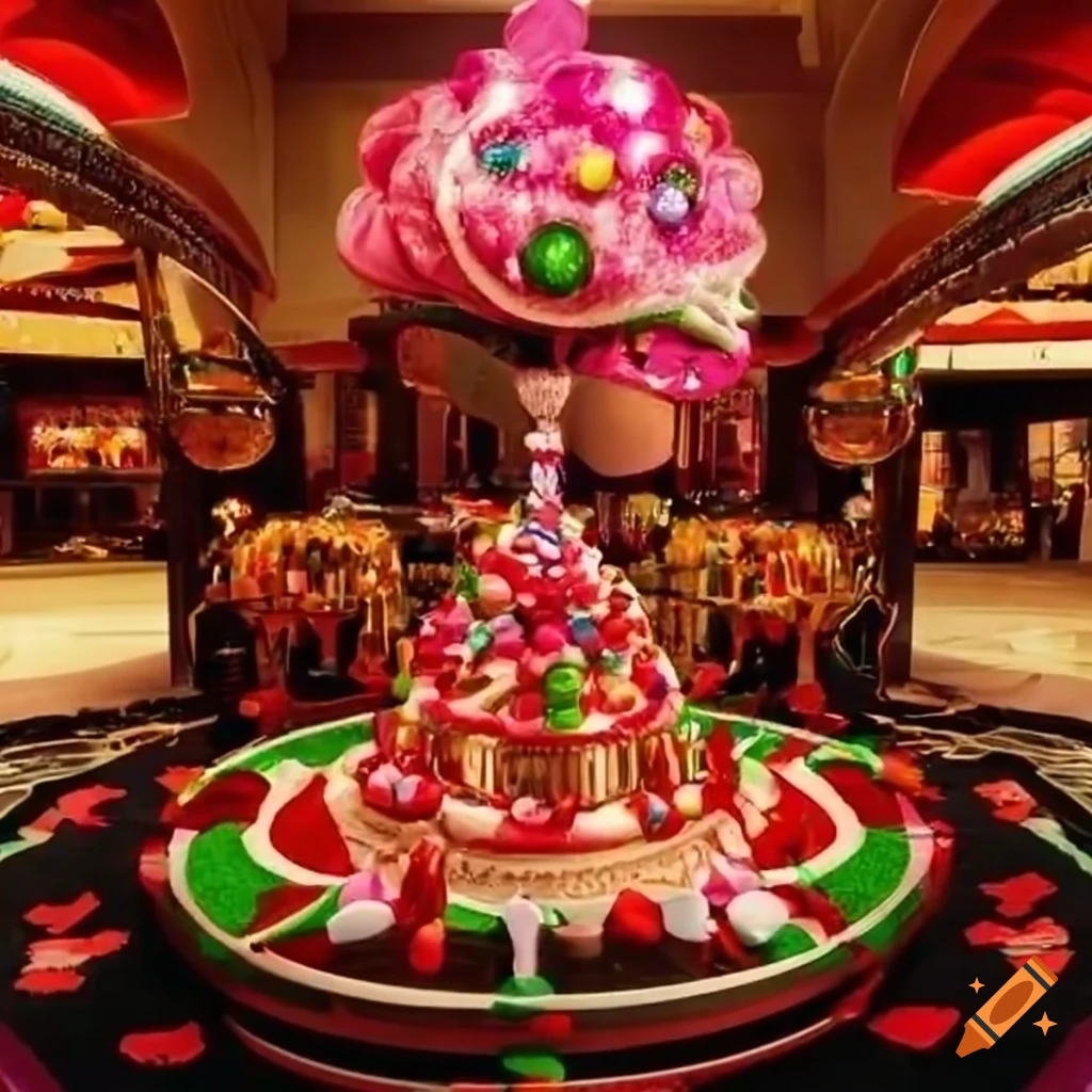 Las Vegas transformed into a candy land theme