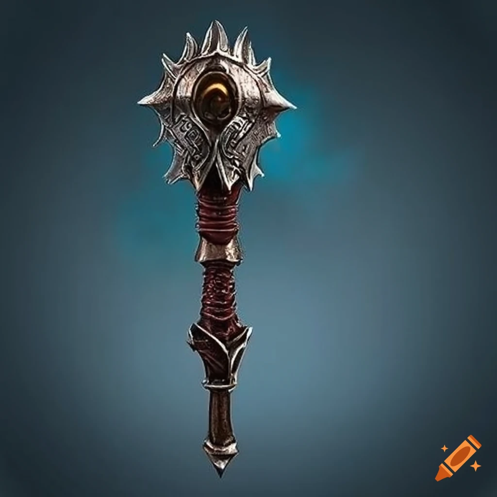 Mythic elite mithril flange mace weapon