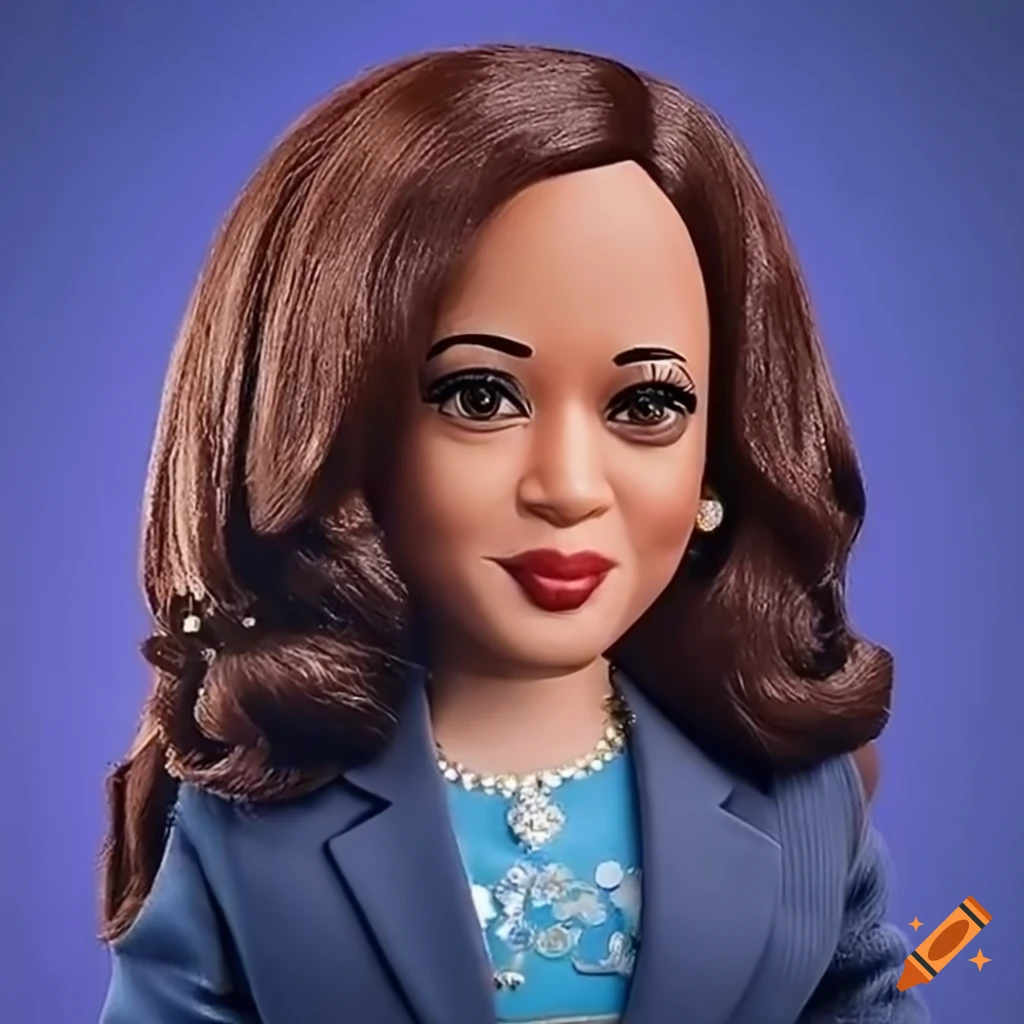 Intricately detailed collectible doll of Kamala Harris on Craiyon