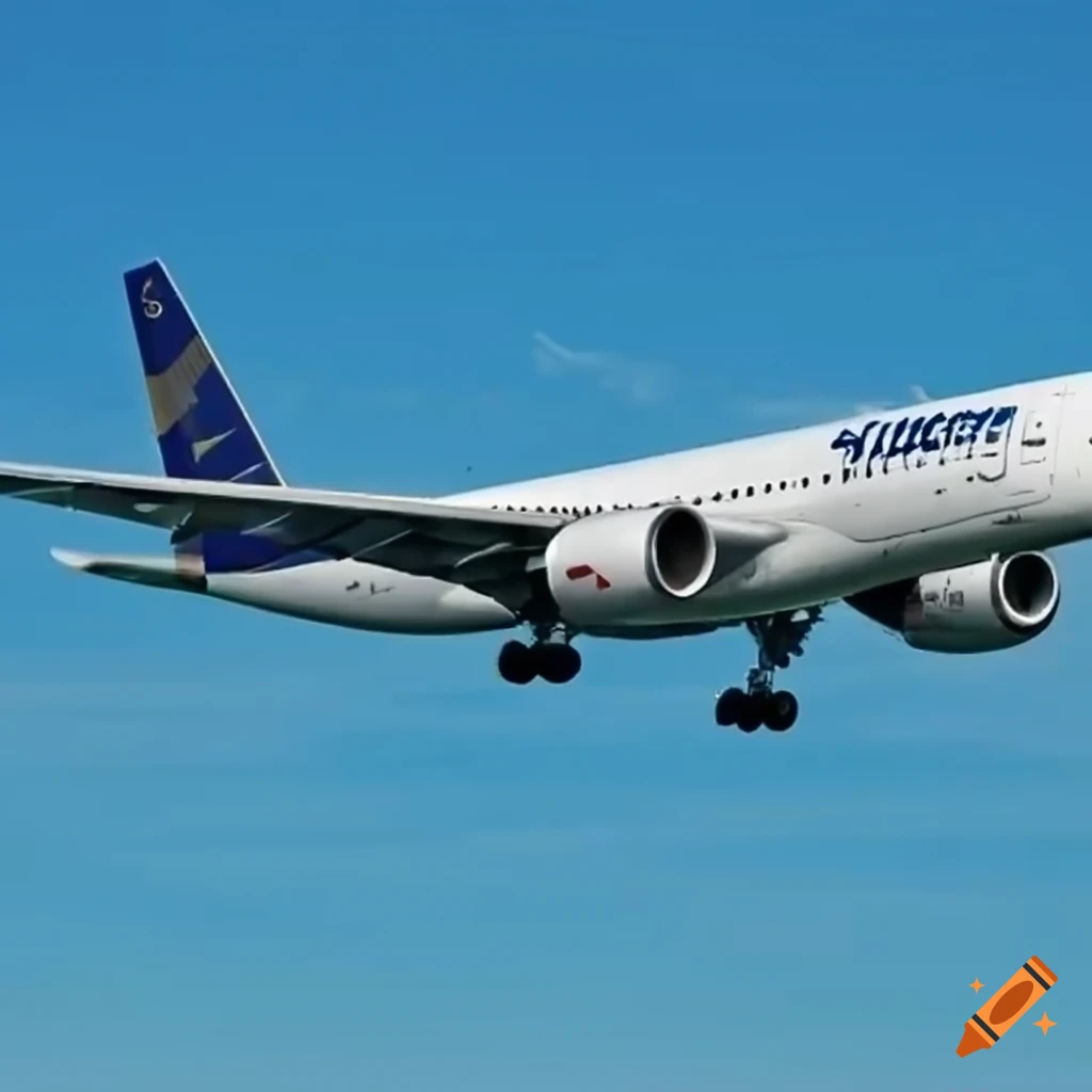 Airbus approaching airport for landing