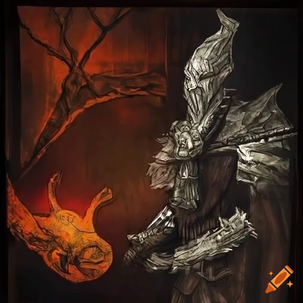 Skyrim concept art with a propaganda style