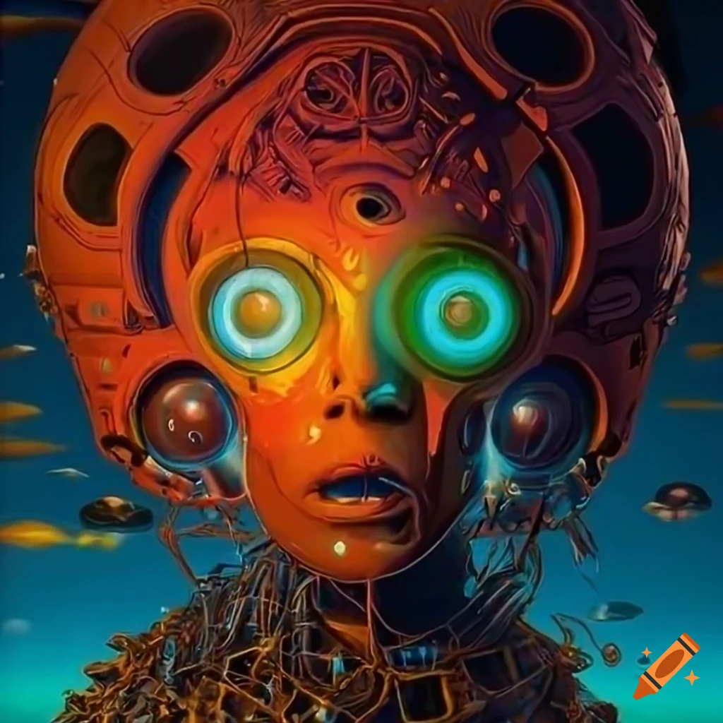 Organic machine sci-fi art by Akira Toryiama