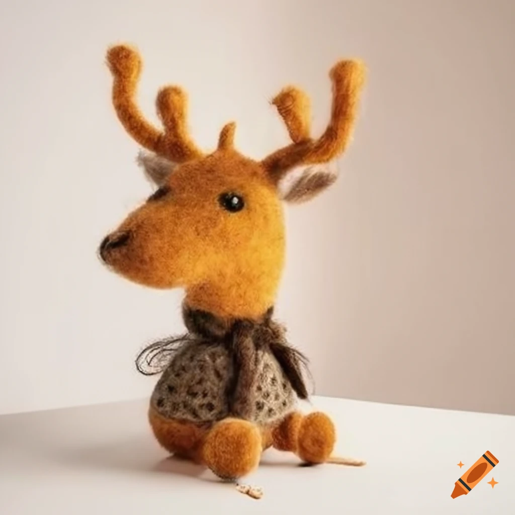 Dream giraffe made of felt with outfit
