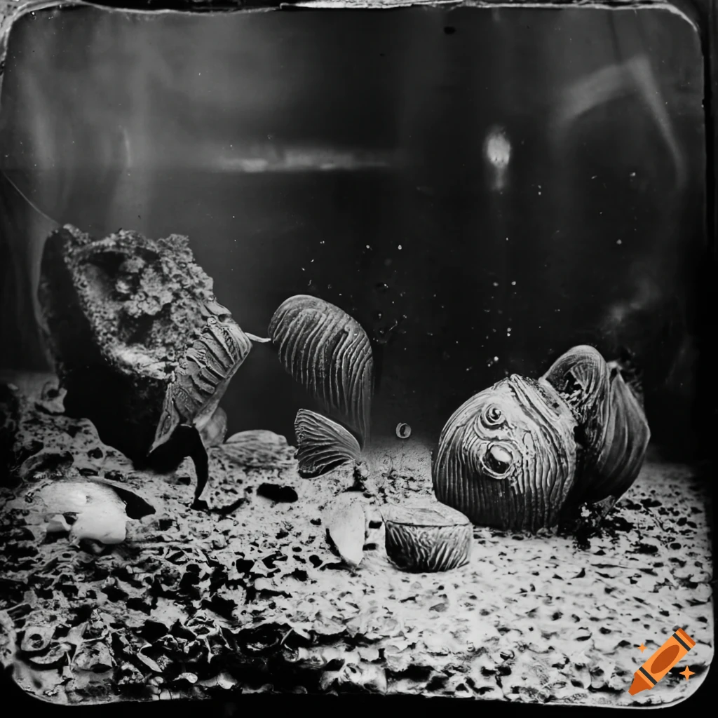 1890 unique decorative clay fish tank in Cambodian delta