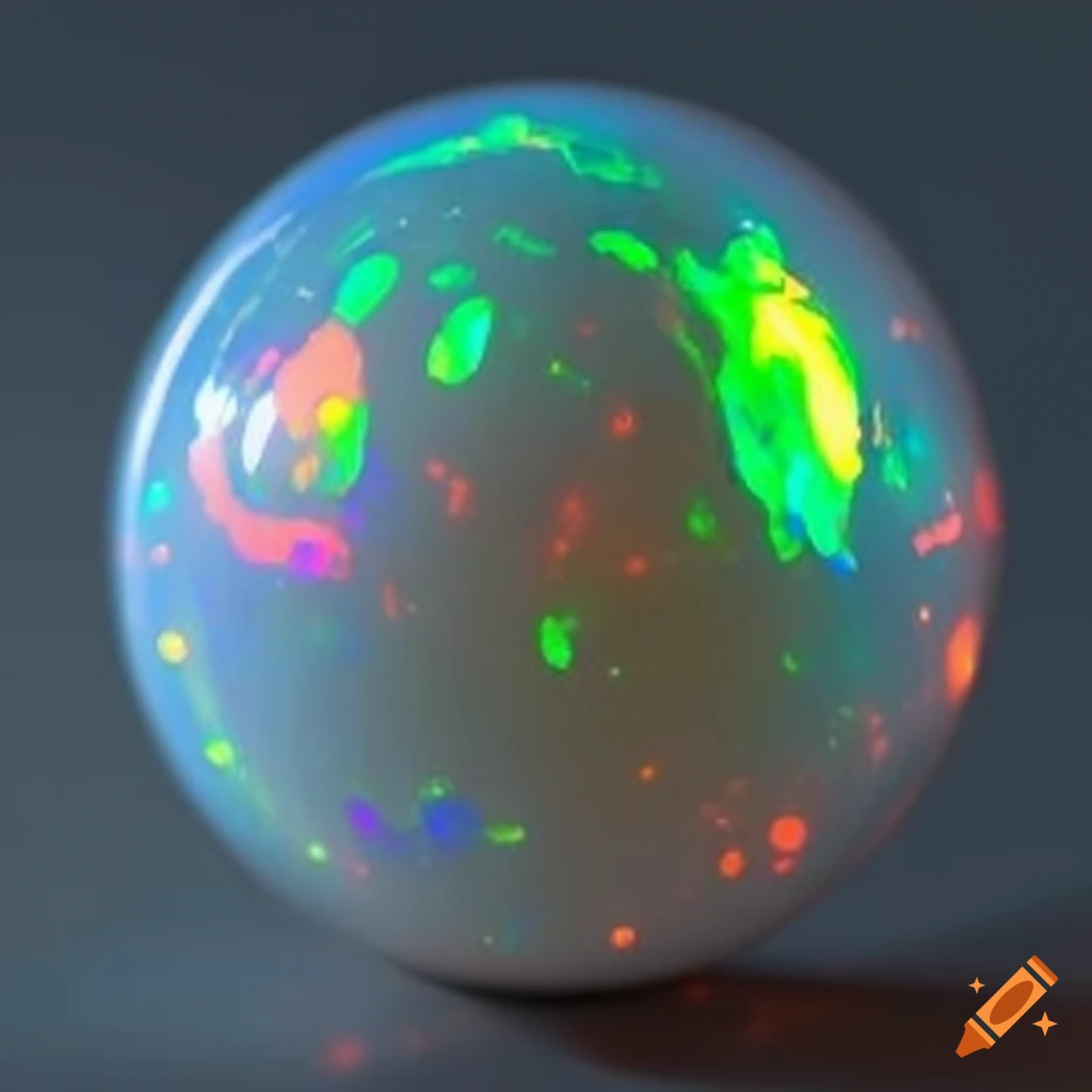 Opal orb with unusual color