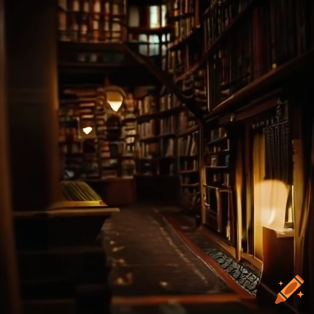 Library in a fantastical world