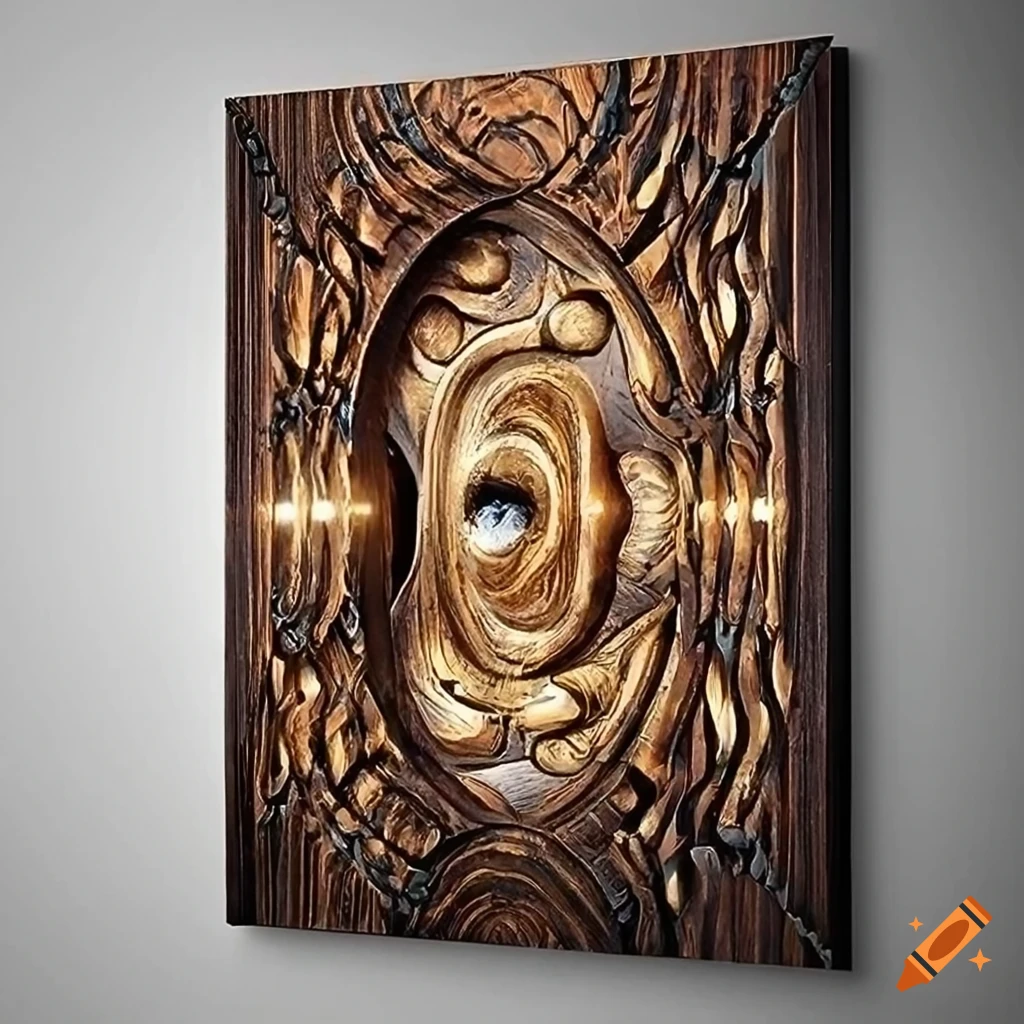 Luxurious wall art crafted from black walnut wood showcasing natural beauty