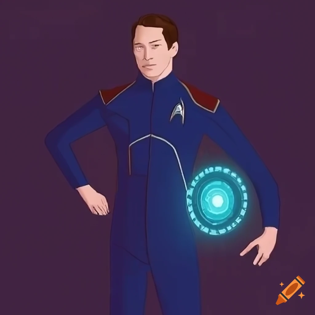 Portrait of young James Spader as a Time Lord, Green Lantern-esque character in Star Trek Discovery with Tissot Everytime Swissmatic watch
