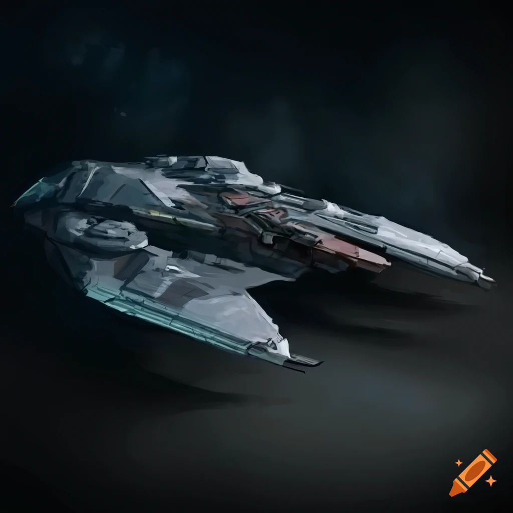 Realistic sci-fi starfighter for an empire in concept art