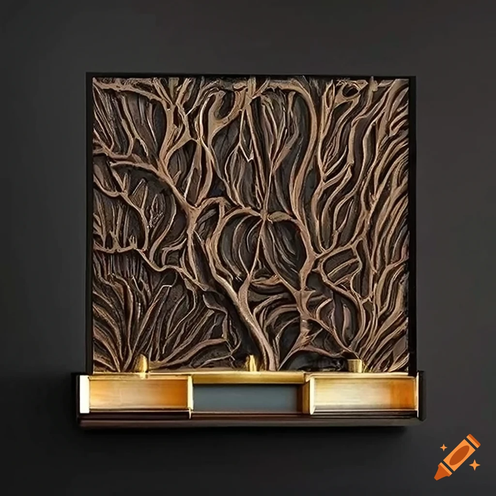 Luxurious wall art crafted from black walnut wood showcasing natural beauty