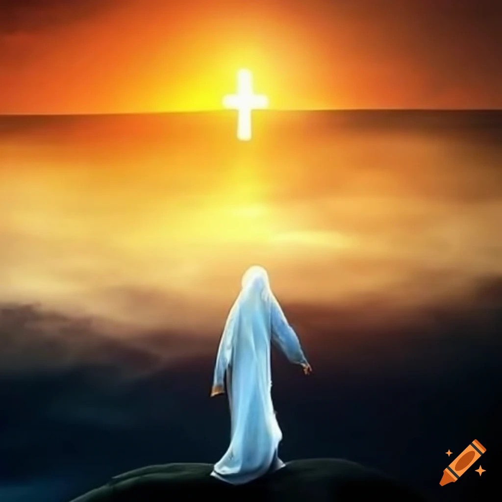 Peaceful image with a religious theme focused on Catholicism and Christianity
