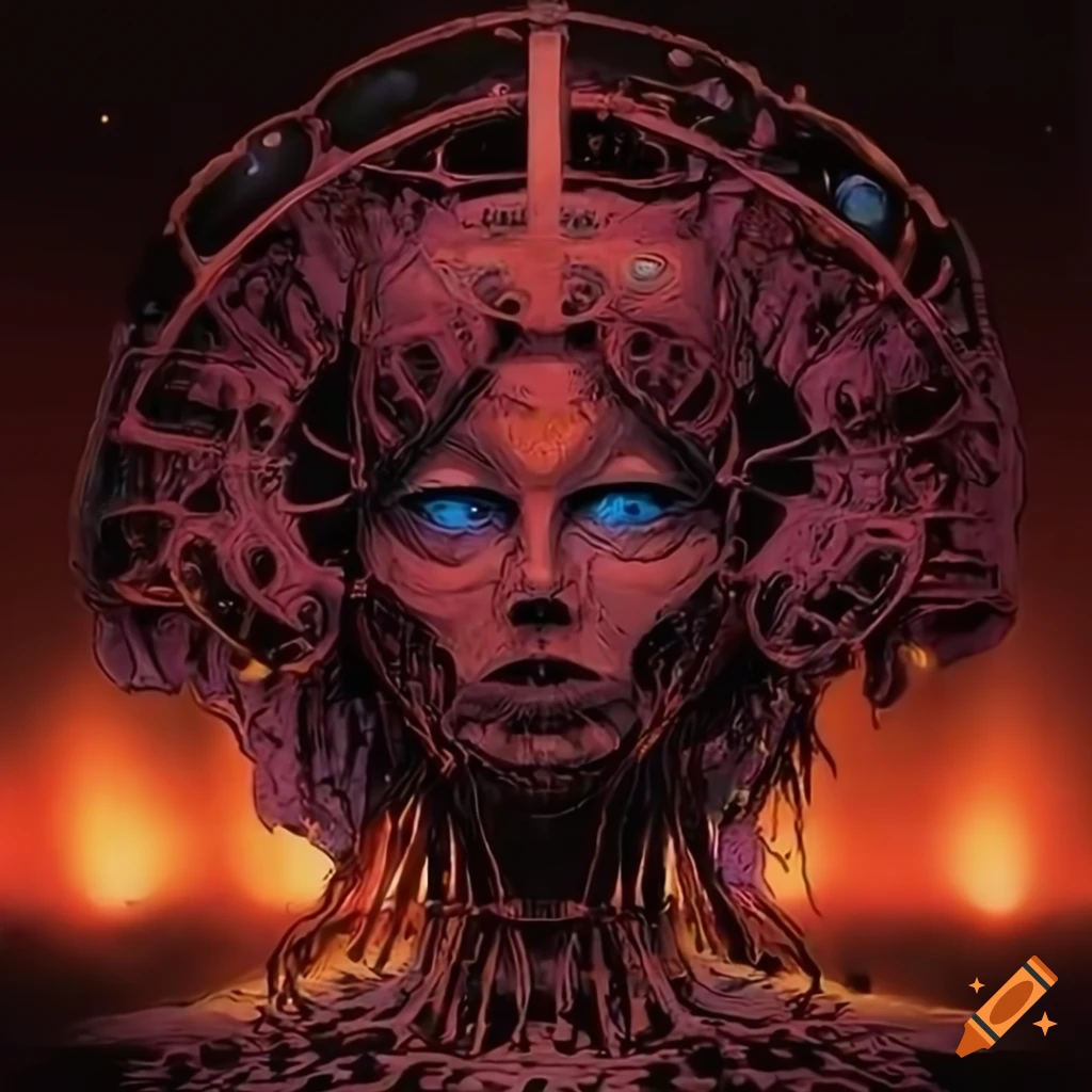 Thought-provoking organic machine art from the 70s sci-fi by Akira Toryiama
