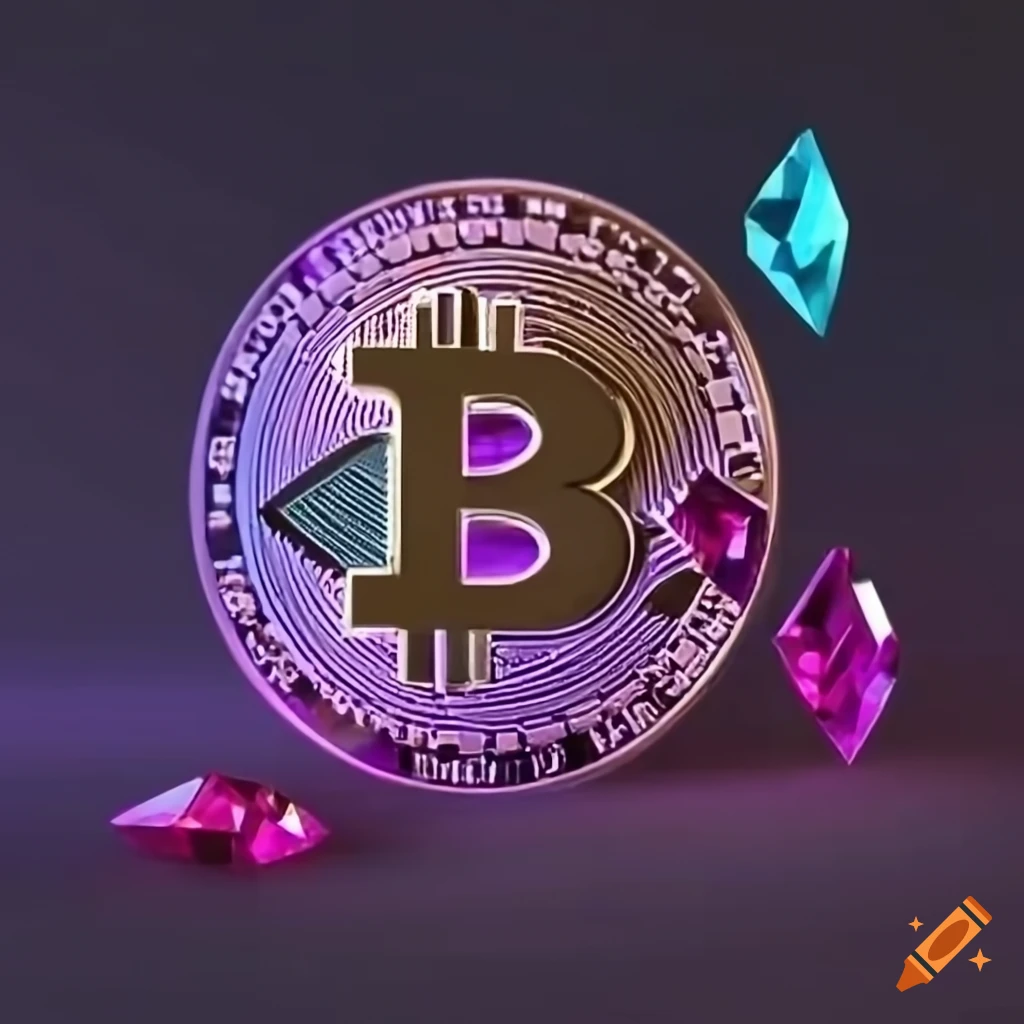 Precious gems representing cryptocurrency tokens on the Polygon network