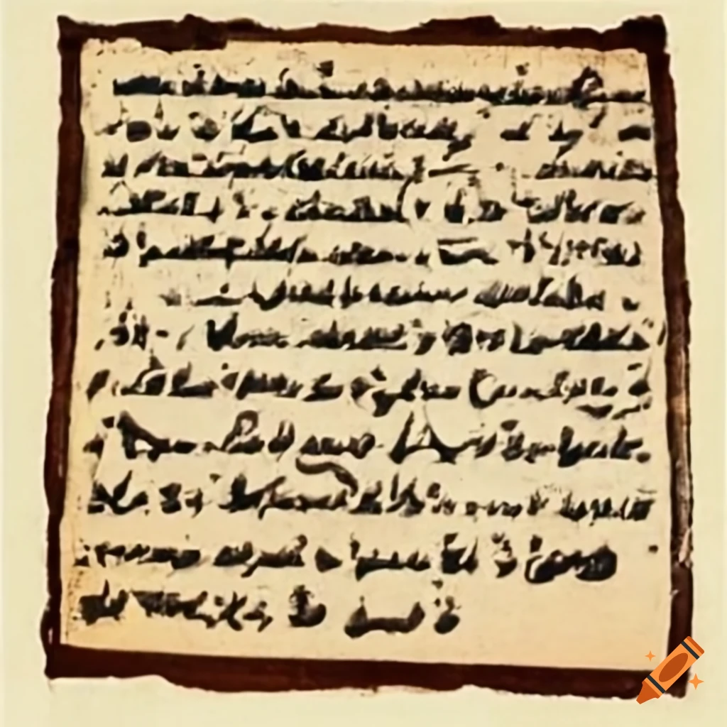 Inscription of 'Declaration' in English text