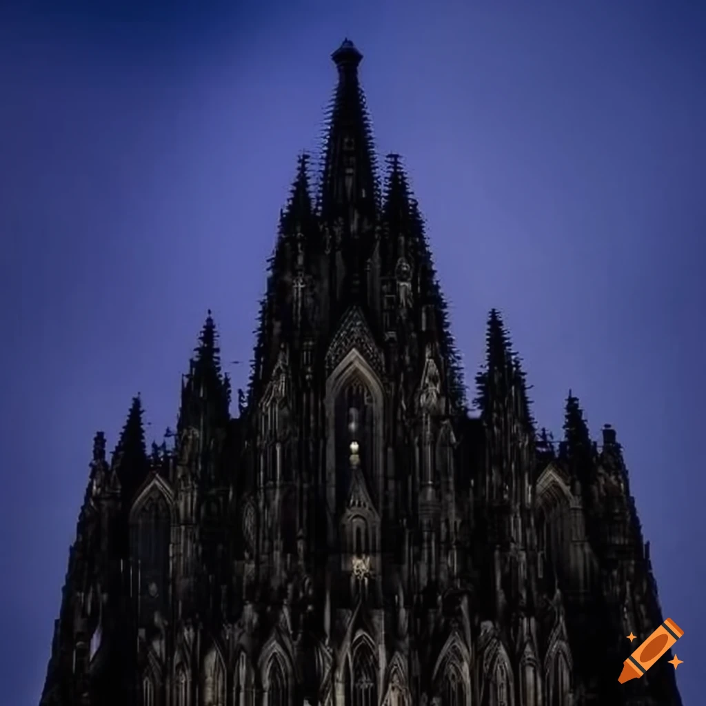 Detailed cathedral in the style of Cologne