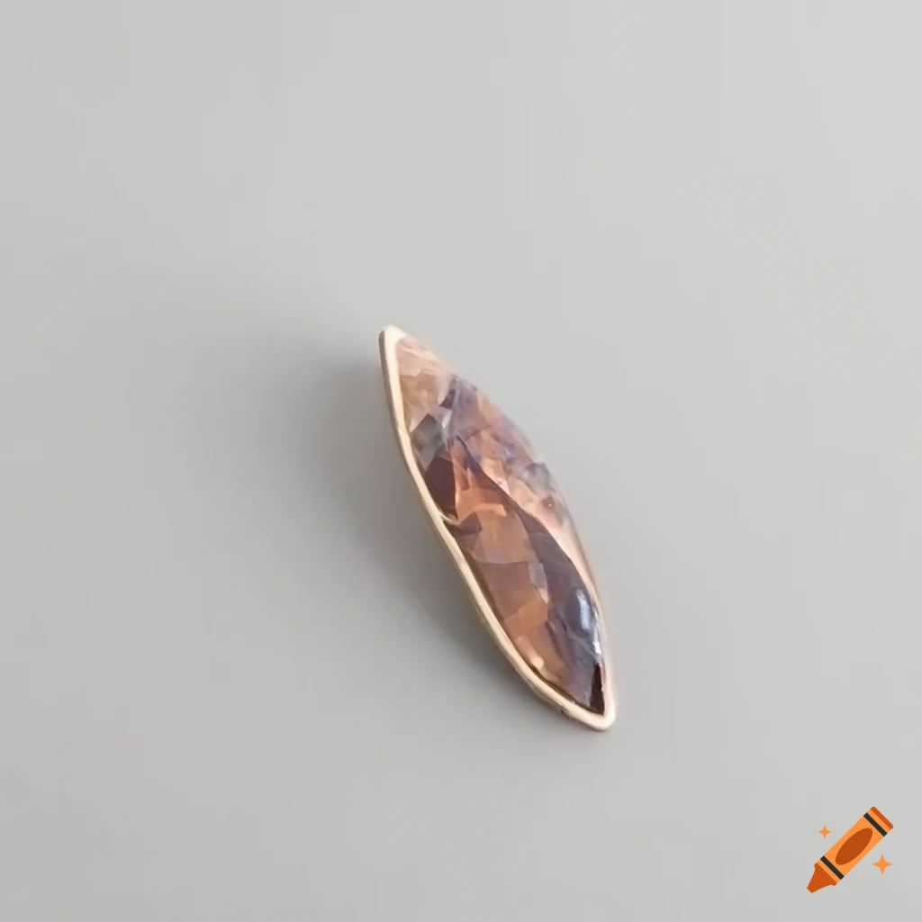 Handcrafted shirt pin made from natural stone