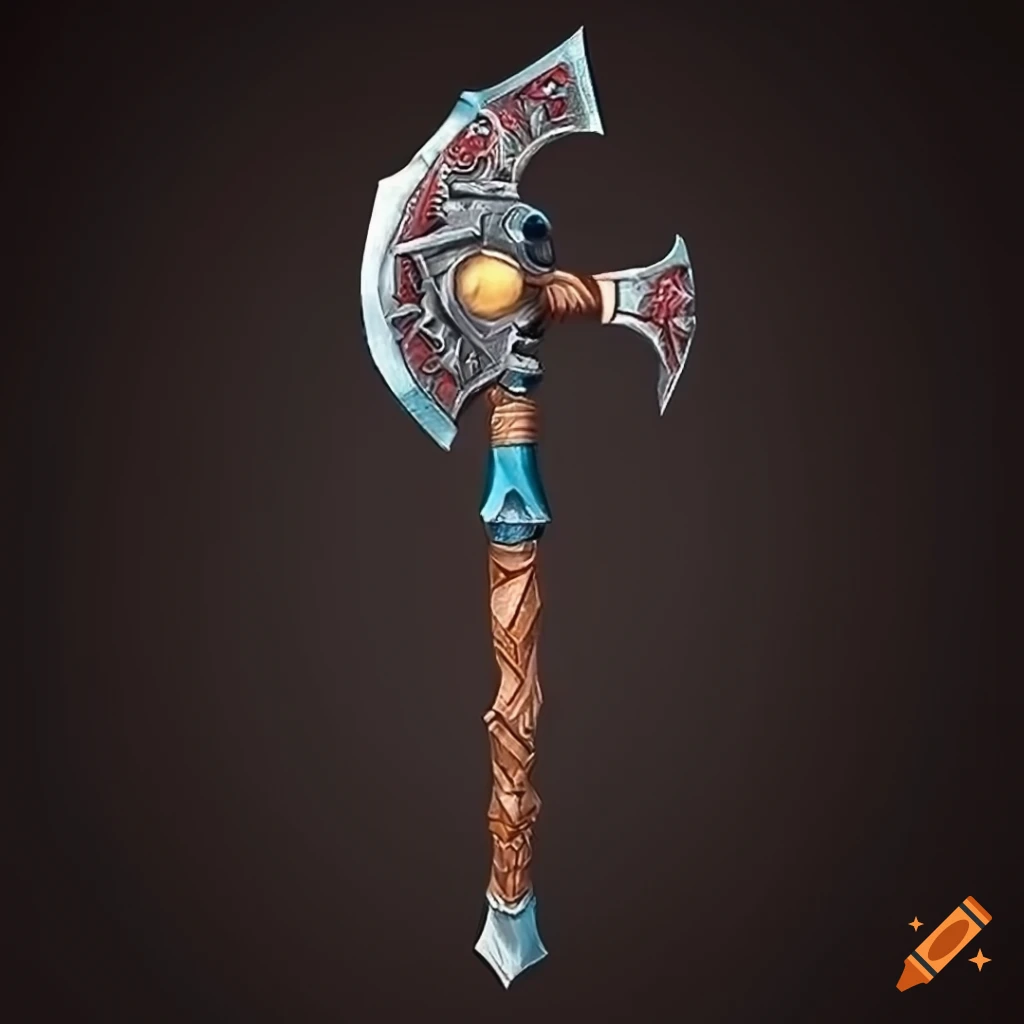 Mythic sword, axe, and hammer