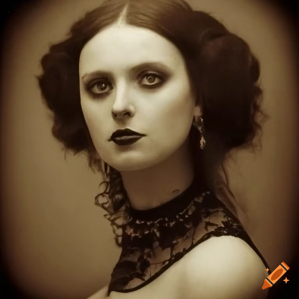 Gothic woman in the style of Julia Cameron, with a horror feel