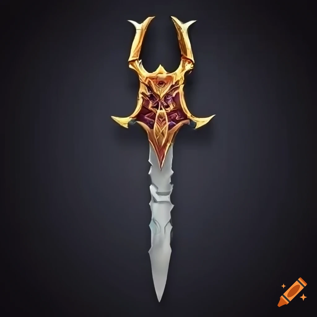 Mythic elite straight sword with vertical symmetry