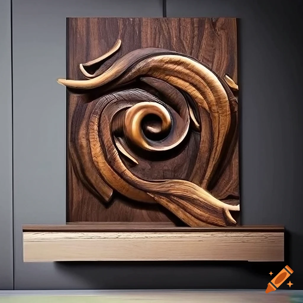 Elegant Black Walnut Wood wall art piece exuding luxury and sophistication