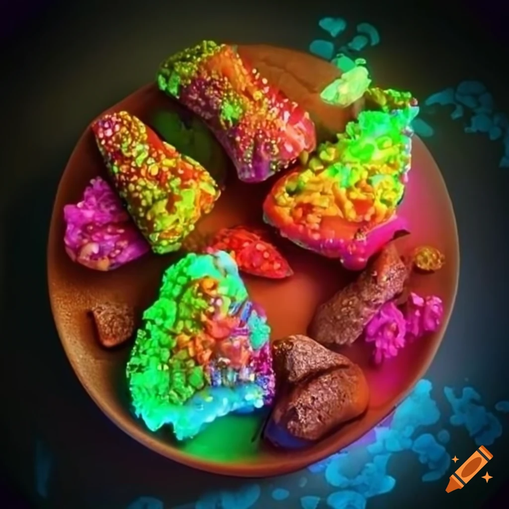 Glowing gem-encrusted dinosaur bone treat