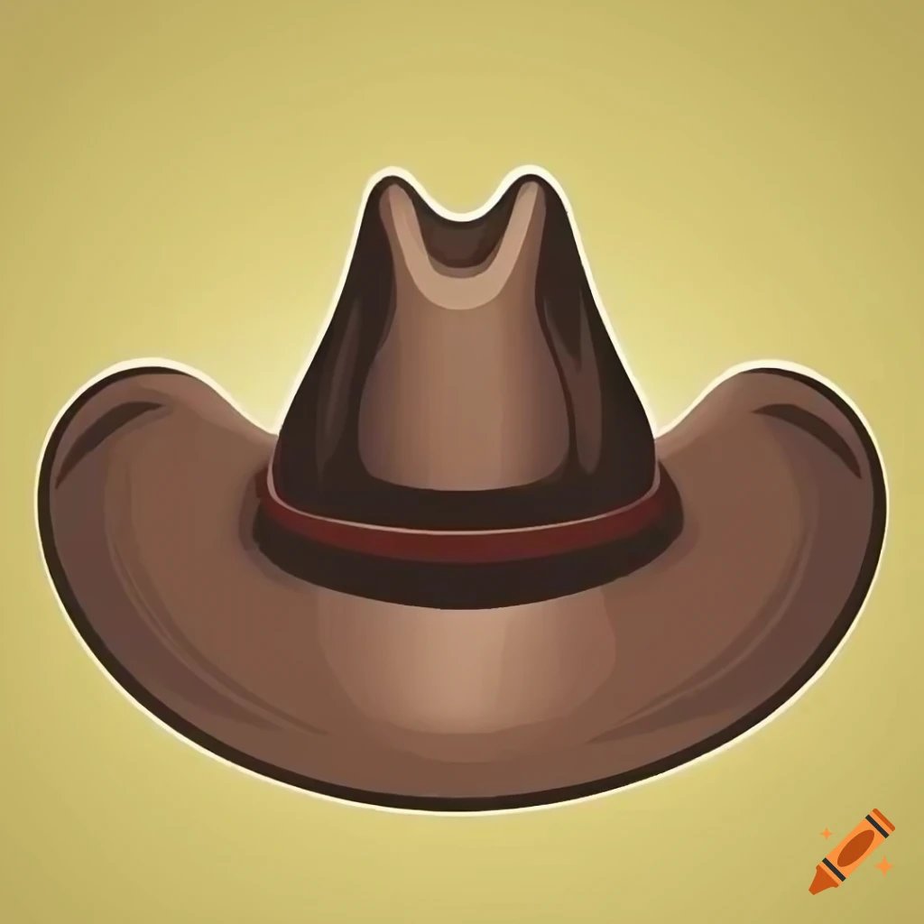 Cartoon sheriff cowboy hat