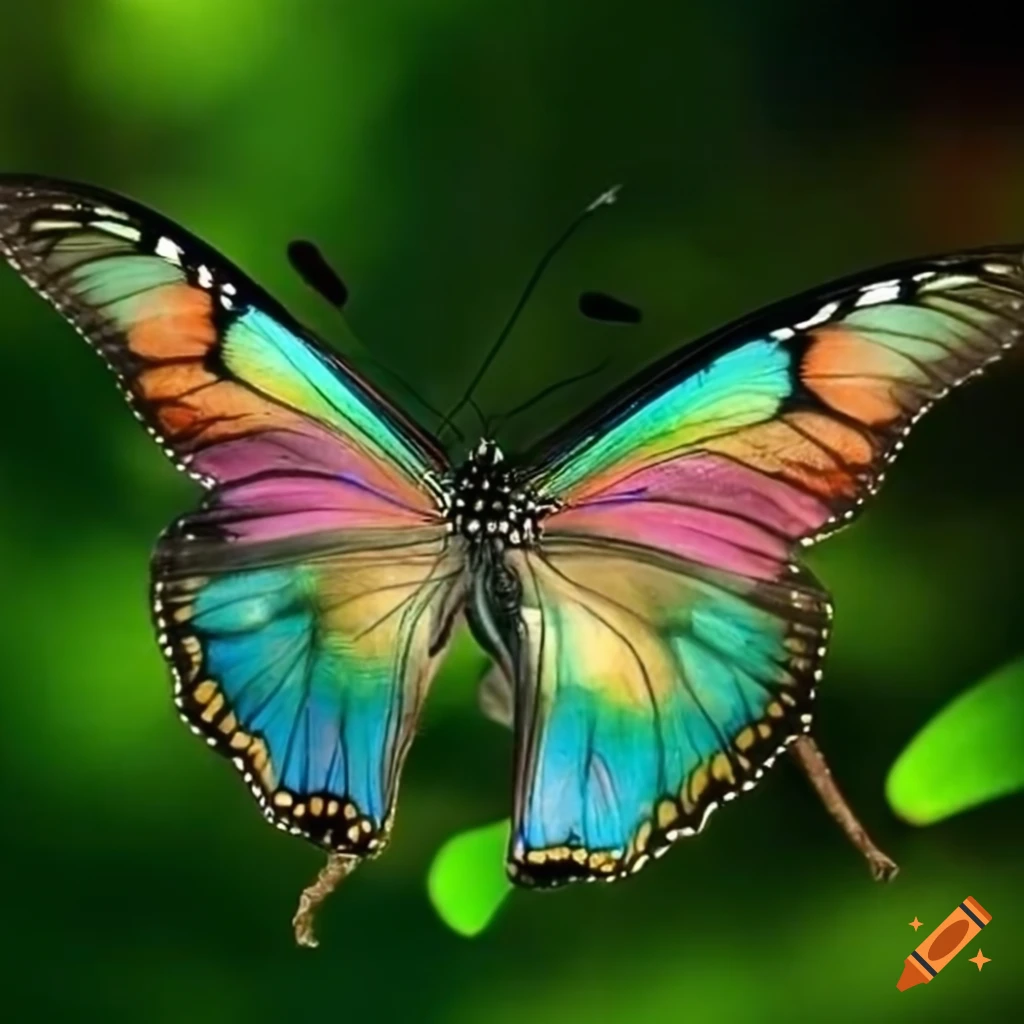 Papillon in the Amazon rainforest