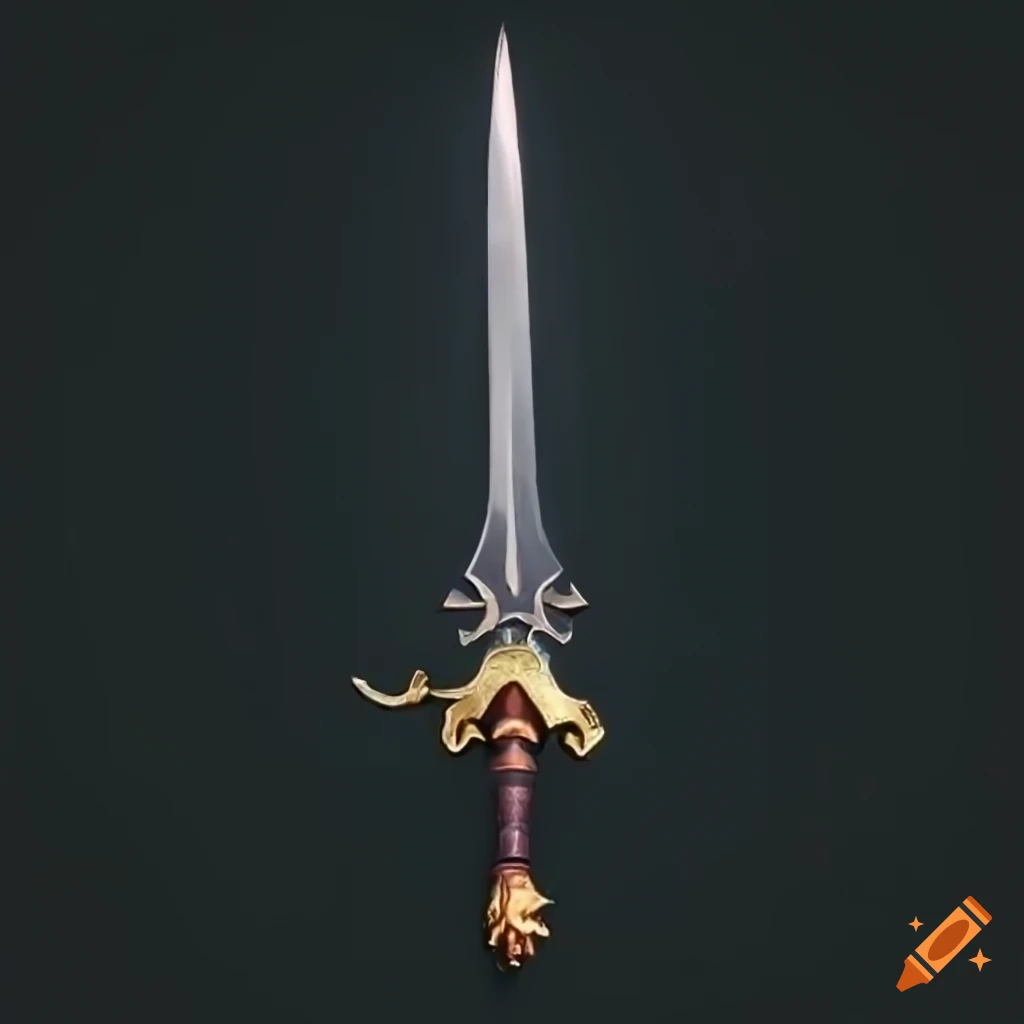 Mythic elite straight sword with vertical symmetry