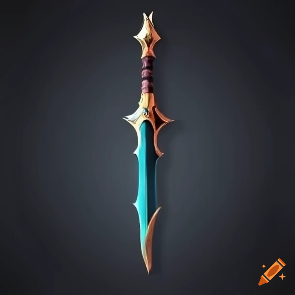 Mythic elite straight sword with vertical symmetry