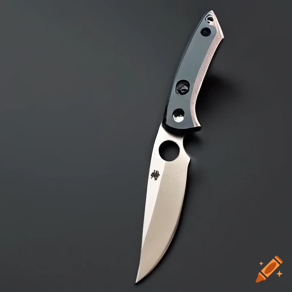 Spyderco jackknife scalpel on a futuristic steel table with a Japanese style