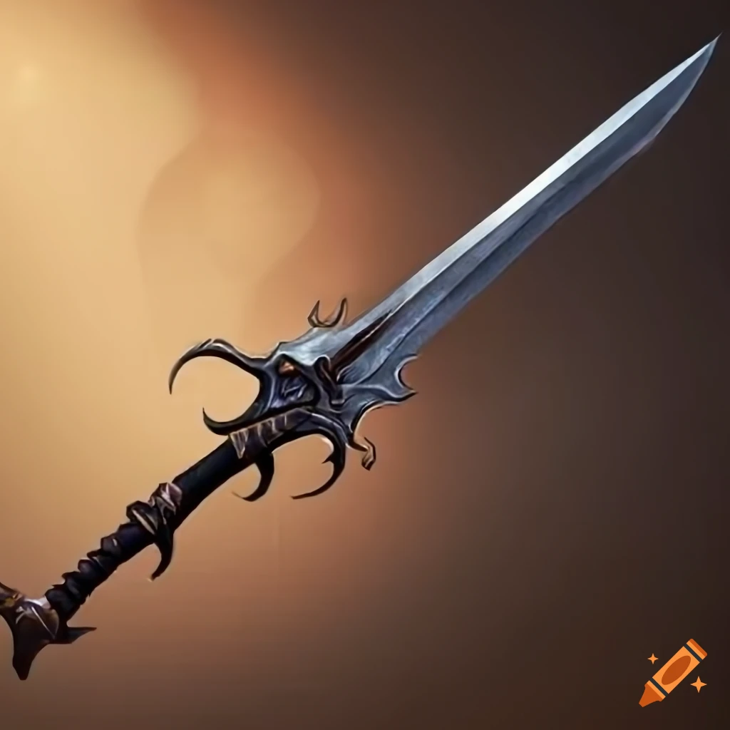 Straight elite sword with vertical symmetry