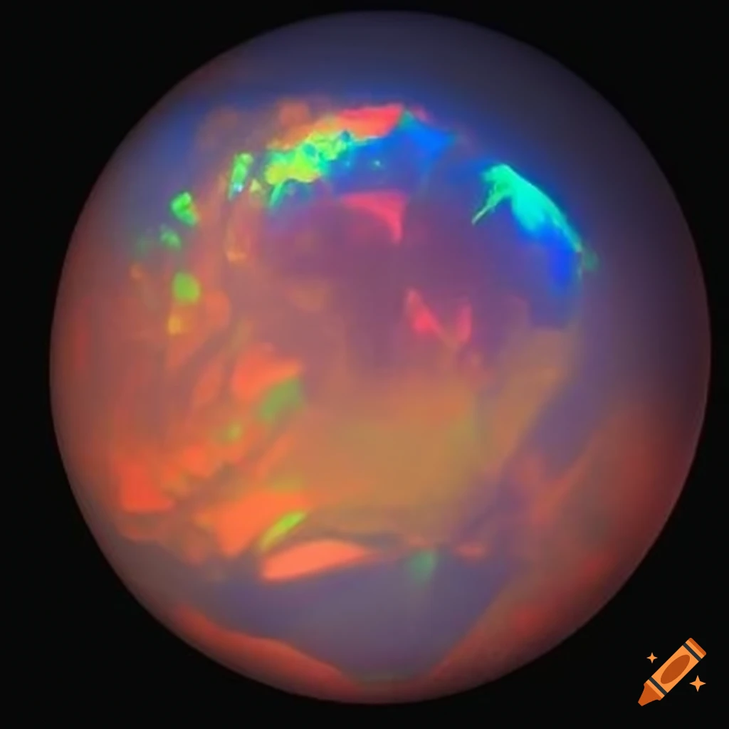Opal orb with unusual color
