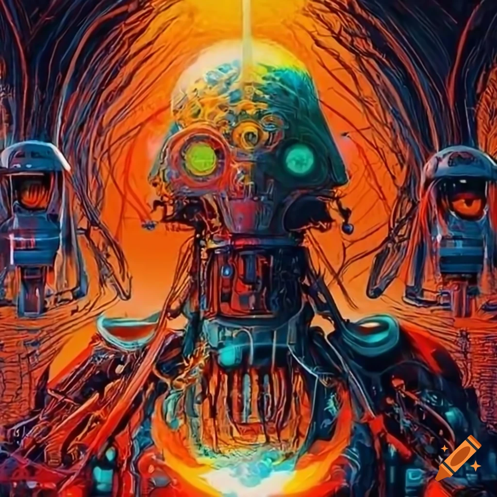 Thought-provoking organic machine art from the 70s sci-fi by Akira Toryiama