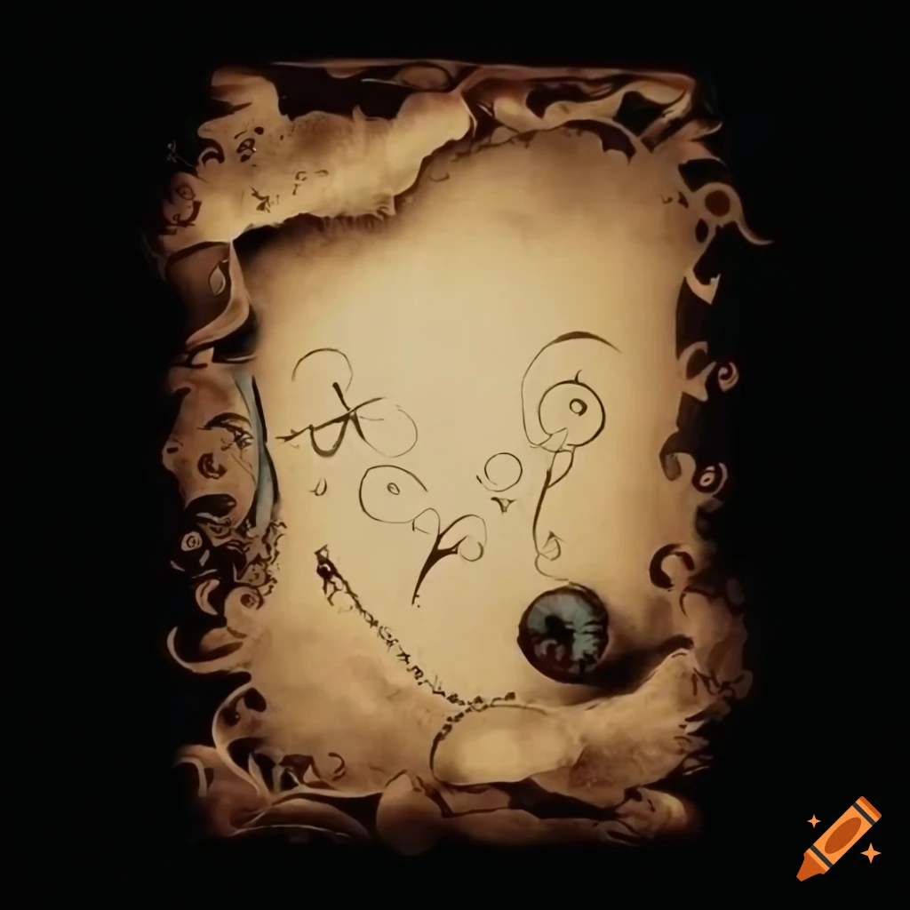 Parchment with Tim Burton style zodiac signs
