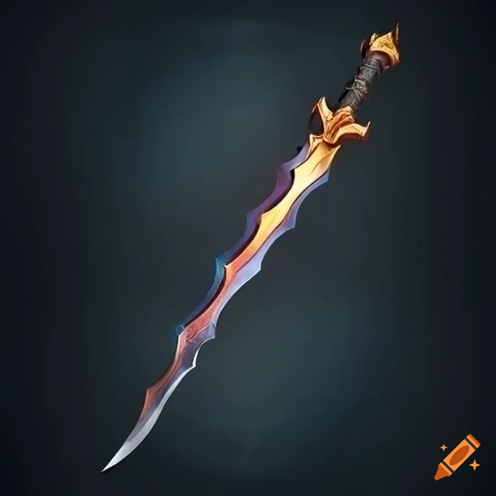 Mythic elite straight sword with vertical symmetry
