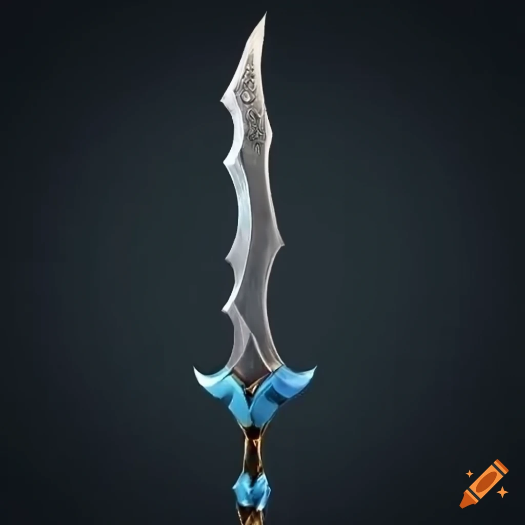 Mythic elite straight sword with vertical symmetry