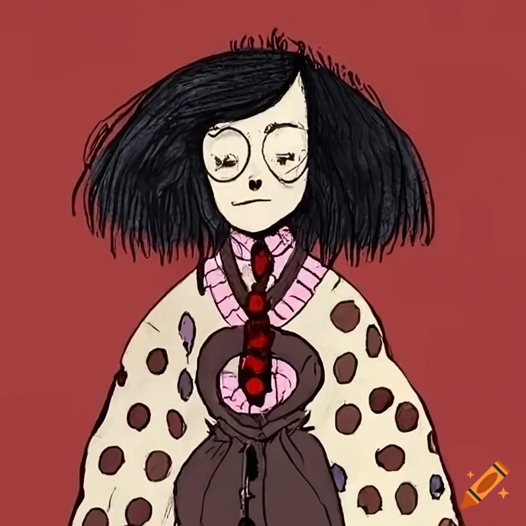 Nikifor Krynicki's 2D art style of Emily, the androgynous character