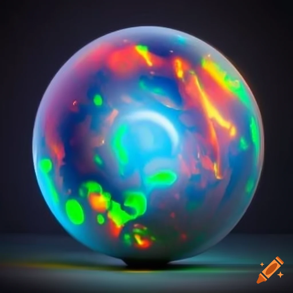 Opal orb with unusual color