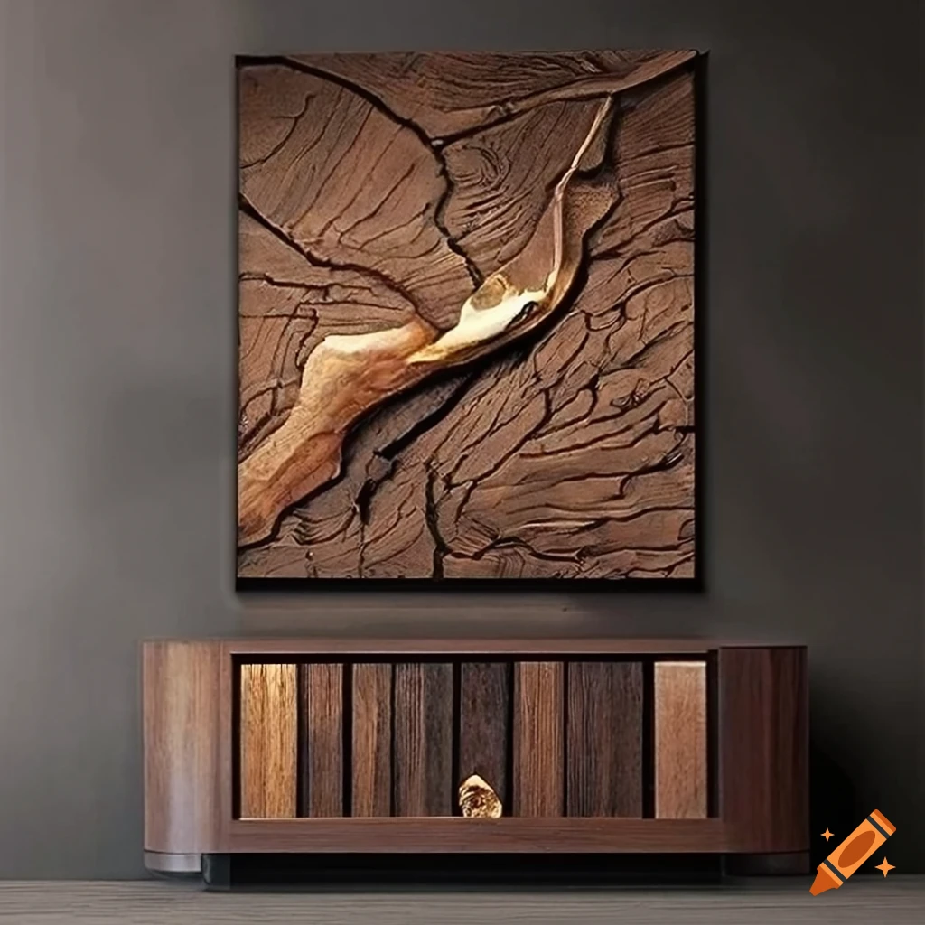 Elegant Black Walnut Wood wall art piece exuding luxury and sophistication