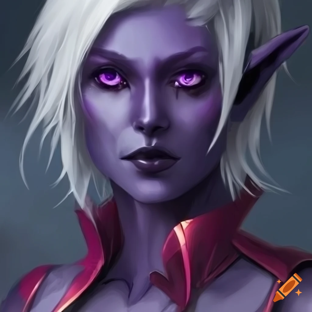 Drow girl with short hair