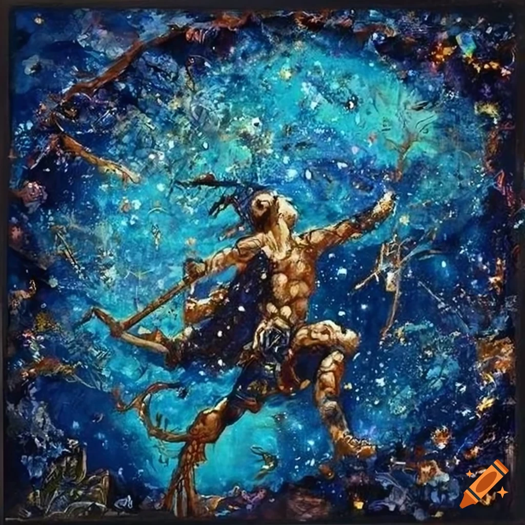 Warrior constellation artwork inspired by Rebecca Guay